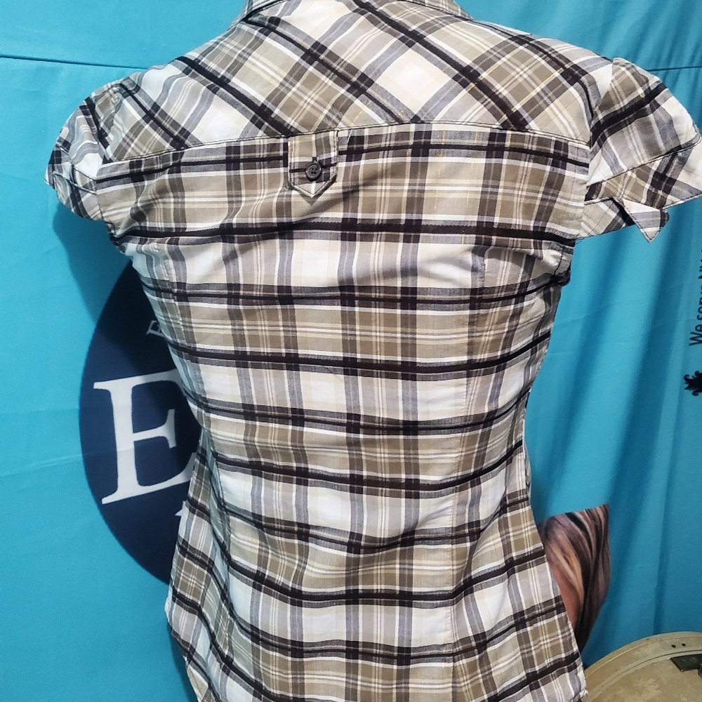 Brown Button-Down Blouse - image 4